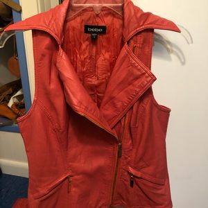 Bebe faux leather Moto vest